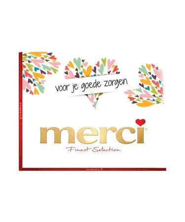 Vandeca Merci Finest Selection Assorted chocolate candy "Thank you for your good care" - 8 chocolate flavors - chocolate gift to thank someone - 250g