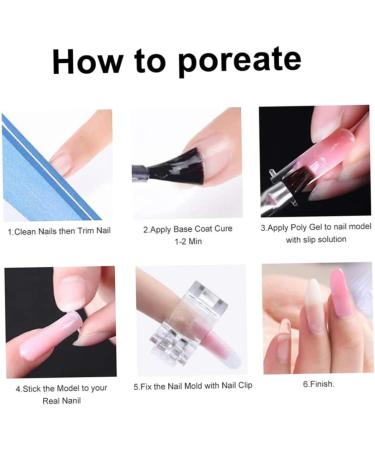 Transparent Gel Clip Nail Tips Manicure Finger Extension Quick Building Plastic UV LED Art 10PCS Nail Forms Nail Design - Buy Online on GoSupps.com