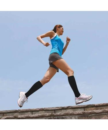 Compression Socks 15-20 mmHg Best for Running, Travel, Nurses - 7 Pairs (L-XL, Black) - Buy Online on GoSupps.com