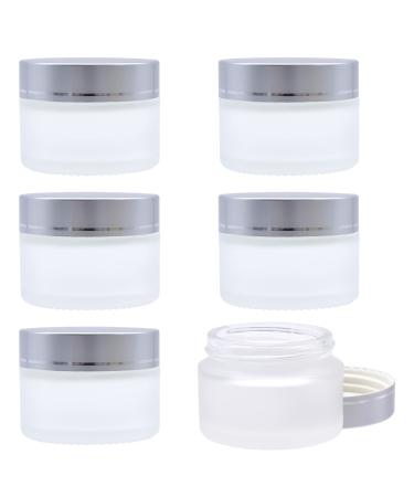 YHSWIN 6 pieces of cosmetic glass 30ml cream cans empty from matt glass trip cosmetics container for storing cream and essential oil emulsions can be fulfilled (with silver lid) - Buy Online on GoSupps.com