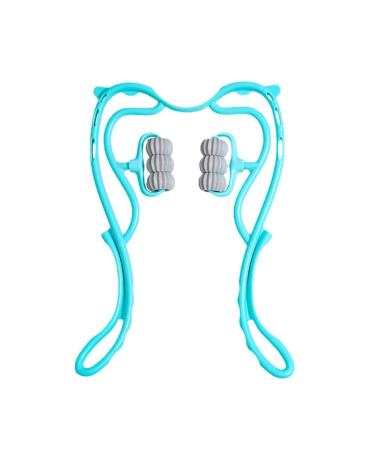 Neck massage device handheld neck massage scooter neck and shoulder massager pressure point neck massager massage muscle relaxation points for pain relief blue 1PCs