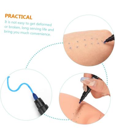 NOLITOY 10pcs Eyebrow Marker Pen Cosmetic Liner Beauty Marker Lip Mapping Pen Plastic Water Proof Use a Pen 13.9x1.8cm Blue - Buy Online on GoSupps.com