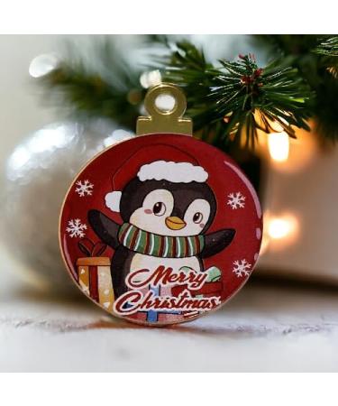 6x Christmas Cupcake Toppers Discs Reindeer Cupcake Topper Acrylic Disc Cupcake Charm Xmas Cupcakes (Style 6)