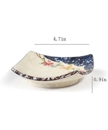Fruit Bowl Snack Containers 4.7-inch Square Plate Hand-Painted Ceramic Plate Home Dipping Sauce Seasoning Sushi Dessert Snack Plate Breakfast Bowls - Buy Online on GoSupps.com
