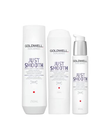 Goldwell Dualsenses Just Smooth Taming Shampoo 250ml Balsamo 200ml Siero 100ml Anticrespo