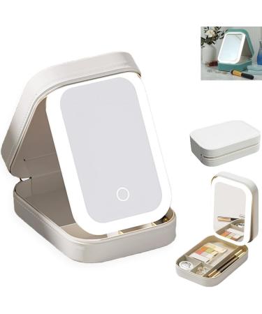 POLISH LED Three-Color Adjustable Makeup Mirror Adjustable Makeup Mirror with Lights Rechargeable Lighted Makeup Mirror A - Buy Online on GoSupps.com