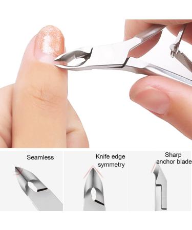 Premium 2-Part Nail Skin Pliers & Dead Skin Fork Set - Stainless Steel Nail Cutter for Perfect Toenail & Nail Care - Buy Online on GoSupps.com