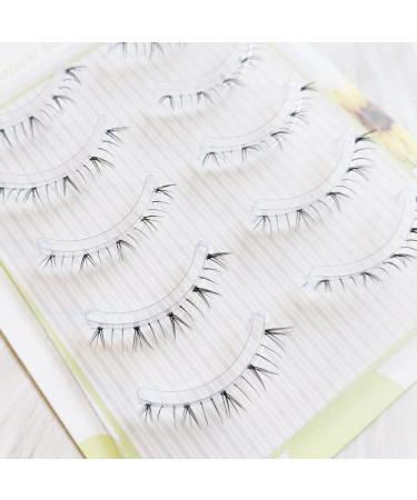 Ultra V-Shaped Lower False Eyelashes - 5 Pairs Clear Band for Natural Naked Eye Makeup - International Shipping Available - Buy Online on GoSupps.com