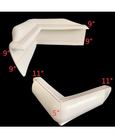 FCOUIID 90 Degree Vinyl Dock Corner Bumper- Marine Boat Dock Guard 2 Pcs White - Buy Online on GoSupps.com