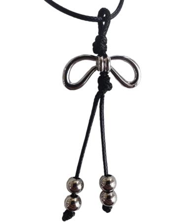 Oralgos Hohle Sieben Bowknot Pendant Necklace - Handmade Adjustable Choker for Women & Girls | Elegant Collarbone Chain - Buy Online on GoSupps.com