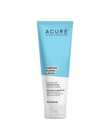 Acure Everyday Eczema Lotion 100% Vegan for Sensitive & Easily Irritated Skin 2% Colloidal Oatmeal & Cocoa Butter, Unscented, 8 Fl Oz 8 Fl Oz (Pack of 1)