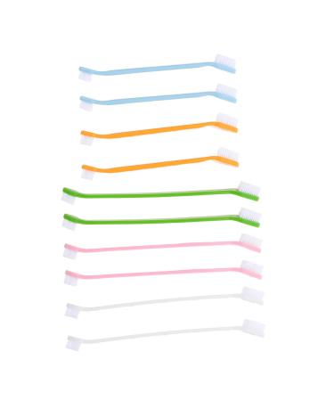 Sosoport 10pcs Oral Portable Brush Tooth Pets Puppy Nylon Handheld for Teeth Cleaning Cat Supplies Small Dog 1 count (Pack of 1) Assorted Color