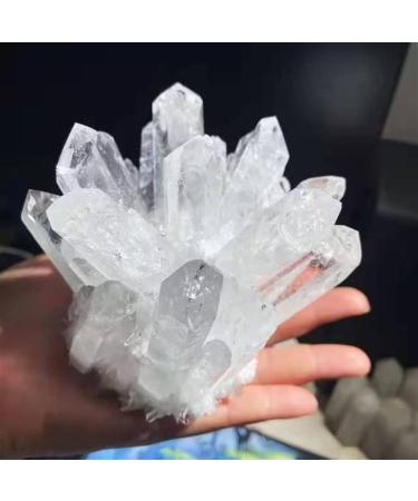 Crystal 1pc 400g-800g Natural Stone Folk Crafts Crystal Stones Clear Quartz Cluster for FengShui JIZTGEDM (Color : 1pc 770g-800g)