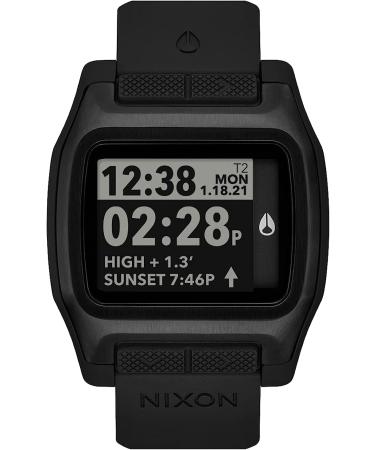 NIXON High Tide A1308 Digital Watch - Unisex Water Resistant Surfing Diving Fishing Watch - 44mm Customizable Face - All Black - Buy Online on GoSupps.com