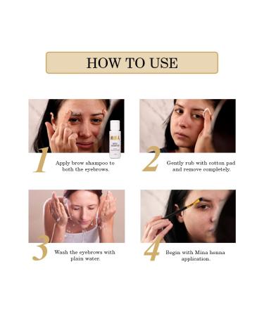Mina Brow Shampoo - Deep Cleansing & Pre-Tinting Paraben-Free Vegan & Cruelty-Free 30ml - International Shipping Available - Buy Online on GoSupps.com
