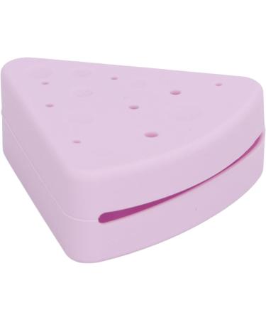 Portable Silicone Powder Puff Storage Box with Dual Vent Design for Triangle Sponge Easy to Clean Portable and Convenient (Light Purple) - Buy Online on GoSupps.com