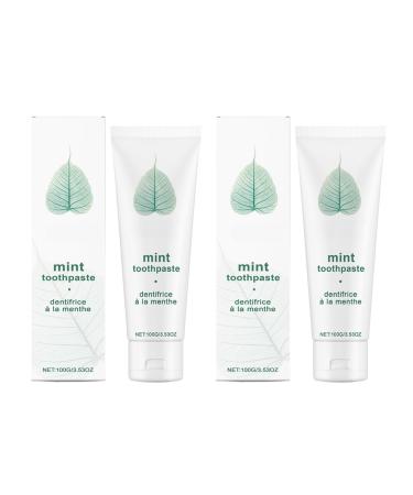 Mint Toothpaste - Daily Gentle Cleaning Stain Removal Teeth Protection Bad Breath Fight Gradually Brightens & Maintains Oral Hygiene(2PCS)