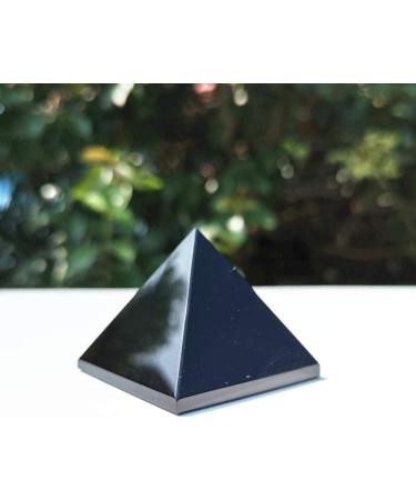 40mm Black Obsidian Pyramid Crystal Stone - Stones - Chakra Reiki Balancing - Buy Online on GoSupps.com