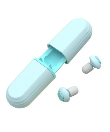 Ear Plugs for Sleeping Working Noise Canceling Earplugs Noise Reduction Silicone Reusable Earplug (6 Pairs)(Blue)