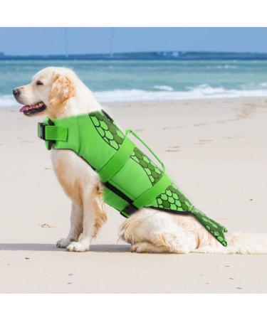 Emust Dog Chimney Shark Vest | Ripstop Safety Suit for All Dog Sizes | Olive Green Mermaid - X-Large - Buy Online on GoSupps.com