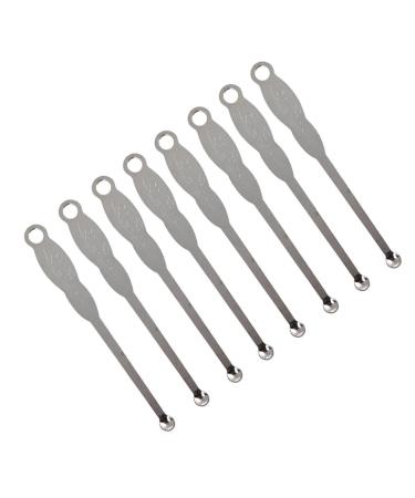 Hemoton 100pcs Stainless Steel Ear Spoon Ear Cleaner Wax Curette Stainless Steel Earpick Silver Ear Spoon Ear Pick