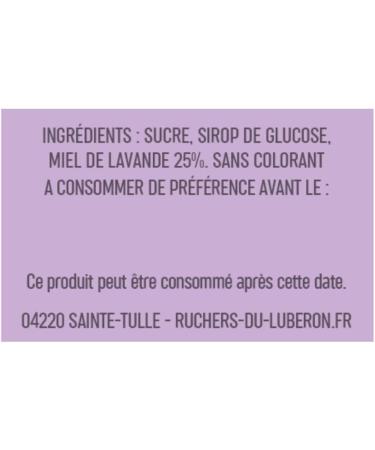 Les Ruchers du Luberon Lavender Honey Filled Candy 220g - Honey Throat Candy - Perfect Gift for Honey Lovers - Buy Online on GoSupps.com