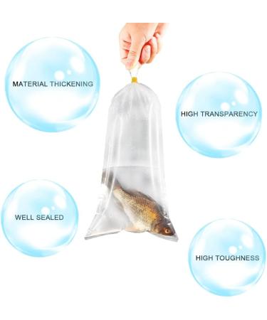 Elgbiaoxi 20 Pcs Fish Bags Leak Proof Clear Plastic Fish Bags Fish Transport Bags Size 5.9 x 13.8 Inches for Tropical & Marine Fish Transport - Buy Online on GoSupps.com