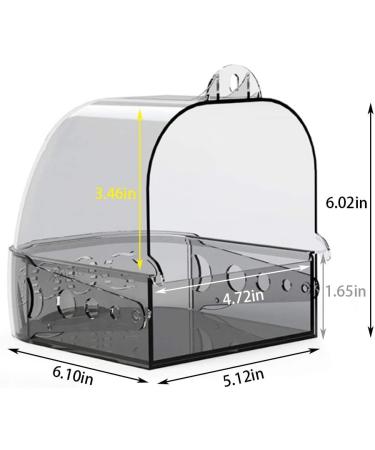Hamiledyi Bird Bath Box - Hanging Shower Tub for Parrot & Small Birds - Buy Online on GoSupps.com