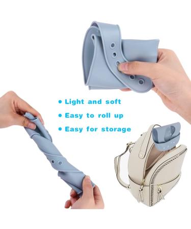 Vicloon Silicone Baby Bib | Waterproof Weaning Bib with Food Catcher Pocket | Adjustable Toddler Feeding Bib - Pink/Blue/Grey - Buy Online on GoSupps.com