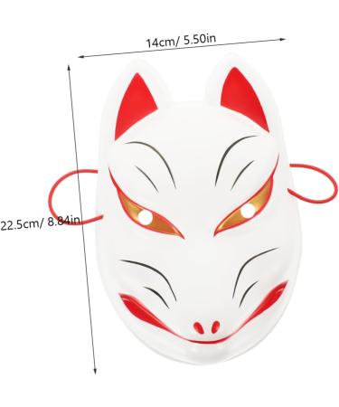 ABOOFAN FOCK MASKE - Half Face Cosplay Anime Mask | Portable Party & Festival Decoration | Anbu Fox White Neko-Katzenmask - Buy Online on GoSupps.com