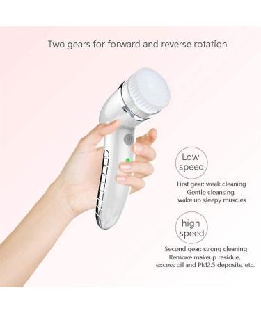 ZQQZEZ Electric Facial Cleansing Brush USB Rechargeable Waterproof Face Brush with 4 Brush Heads Spin Face Brush Set for Deep Cleansing Removing Blackheads Exfoliating (Color : Gold) - Buy Online on GoSupps.com