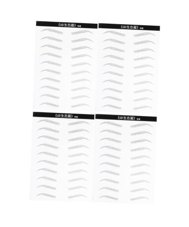 FOMIYES 4 Sheets Pairs Eyebrow Shaping Template Eyebrow Transfer Brow Tatoo Supplies 6d Simple Makeup Tools