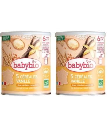 Babybio - C r ales Vanille avec Quinoa Bio 220 g - 6+ Mois - BIO (Lot de 2) Vanille 220 g (Lot de 2)