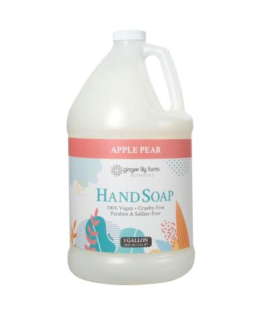 Ginger Lily Farms Botanicals All-Purpose Liquid Hand Soap Refill  100% Vegan & Cruelty-Free  Apple Pear Scent  1 Gallon (128 fl. oz.) 128 Fl Oz (Pack of 1)