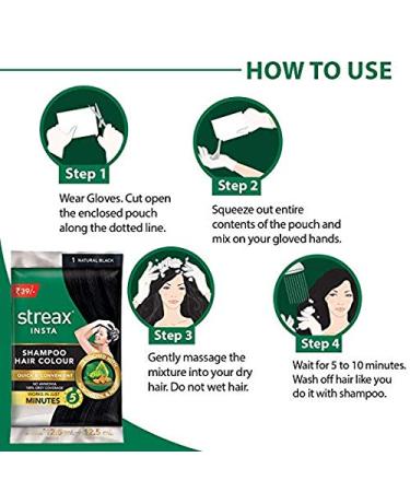 Streax Shampoo Hair Colour Natural Brown - Set of 5 | Premium International Shipping - Buy Online on GoSupps.com
