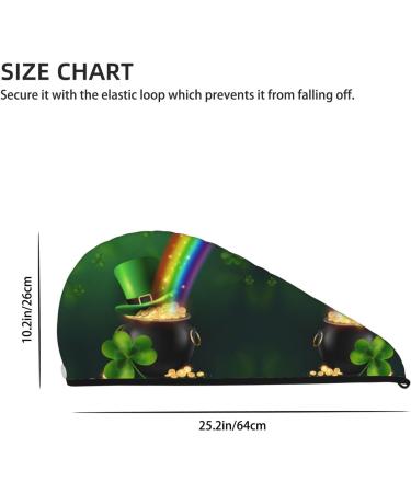 St. Patrick's Day Microfiber Hair Towel | Super Absorbent Coral Velvet Wrap for Long Curly & Thick Hair - Quick Dry for Women - Buy Online on GoSupps.com