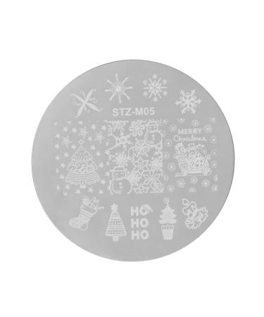 Tools Santa Claus Winter Christmas Nail Stamping Plates Stencils Molds Nail Stamp Polish Stencils (5)