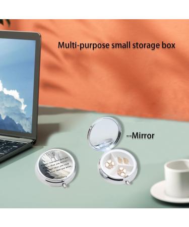Compact 3-Compartment Pill Box Organizer for Travel | Mini Pill Case for Vitamins & Medicines - Angel Design - Buy Online on GoSupps.com