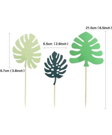 3 Set Tropical Leaves Cake Toppers Tropical Palm Leaves Cake Toppers Set Green Leaf Forest Cupcake for Adult Birthday Cake Cupcake Summer Tropical Theme Hawaii Themed Baby Shower - Buy Online on GoSupps.com