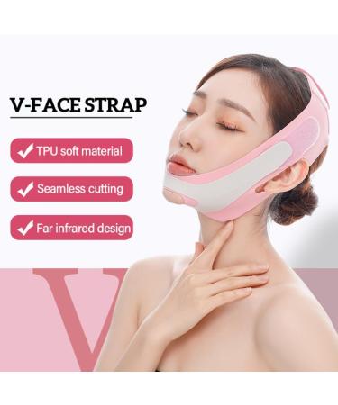 Reusable V line Lifting Mask Double Chin Reducer Face Slimming Strap for Preventing Sagging Pink - Buy Online on GoSupps.com