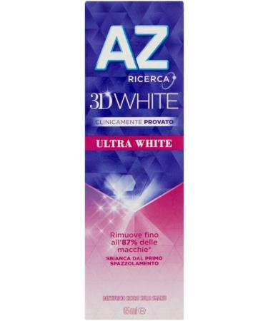 Buy 12x AZ 3D White Ultra White Toothpaste 65ml - Whitening Effect + Free Beni Culinari Keychain | International Shipping - Buy Online on GoSupps.com