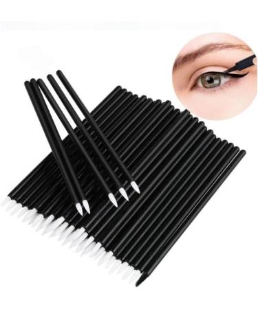 korvre 100Piece Beauty Makeup Eyeliner Brushes Make Up Brush Disposable Eyeliner Brush with Cap White - Buy Online on GoSupps.com