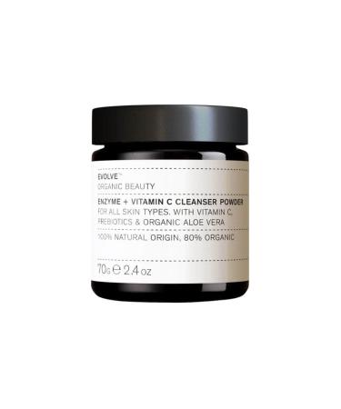 EVOLVE Organic Beauty - Natural Enzyme + Vitamin C Cleanser Powder | Small Batch Vegan Clean Beauty (2.4 oz | 70 ml)