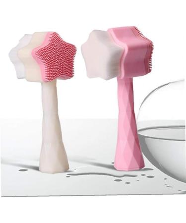 1pc Star Type Silicone Double-sided Multi-purpose Cleansing Brush Maleually Clean Pores Face Brush Facial Cleansing Brushes for Deep Cleansing Gentle Exfoliating Removing Blackhead and Massaging Wash - Buy Online on GoSupps.com
