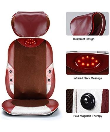 Global Relax Mantra Shiatsu Massage Backrest with Heat | Adjustable Headrest & Removable Seat | Back Shoulders & Lumbar Spine Relief | 2-Year Guarantee - Buy Online on GoSupps.com