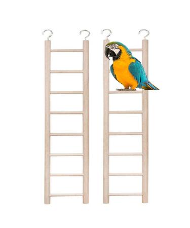 Birdie Basics 8-Step Wood Ladder for Bird, 14 Inch 2pcs