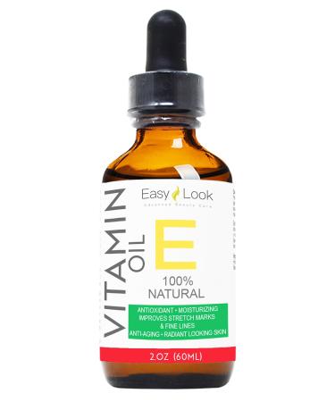 Vitamin E Oil Serum Antioxidant Moisturizing Improves Stretch Marks & Fine Lines Anti-Aging Radiant Looking Skin 100% Vitamin E NATURAL 2oz