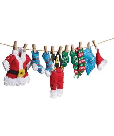 Bucilla Felt Applique Home Decor Kit - Laundry Garland - 27 x 5 - DIY Craft Kit - Buy Online on GoSupps.com