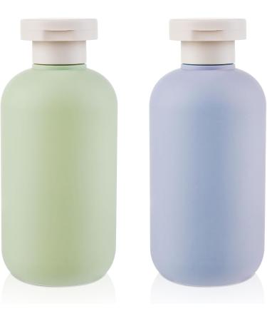 WLLHYF Squeeze Bottles 2 Pack 200 ML Refillable Plastic Travel Containers Empty Bottles With Disc Top Flip Cap Travel Accessories for Shampoo Creams Lotion Conditioner 200ML Green Blue - Buy Online on GoSupps.com