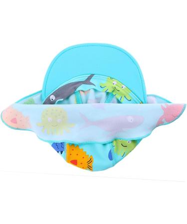HUAANIUE Baby Boys Rash Guard Swimwear Set with UPF 50+ Sun Protection and Zip Closure - 4-6 Years - Swimhat Bluesealife - Buy Online on GoSupps.com